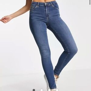 Topshop Leigh Jeans Mid Blue